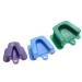 ROSENICE 3pcs Dental Mouth Prop Bite Block Cushion Opener Retractor Small Medium Large Size (blue green purple)