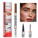 DASAWADA 2 in 1 Eyebrow Pencil & Gel with 4 Tips Tip Eyebrow Contour Pencil Natural Makeup (02# Dark Brown)