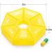 Weekly Pill Organizer - Large 7 Day Medicine Case for Vitamins Fish Oil & Supplements - Arthritis Friendly - Yellow - Buy Online on GoSupps.com