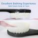 ROLIZOE Long Curved Handle Back Brush for Shower - Soft Bristle Exfoliating Body Scrubber for Wet/Dry Brushing - Black - Buy Online on GoSupps.com