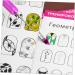 FRCOLOR 24 Sheets Coloring Exercise Book Nail Art Practice Book Manicure Training Book Nail Salon Tool Para U as Cards for Manicure Training Album Paper White Pattern 21x15cm White - Buy Online on GoSupps.com