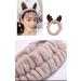 Makeup Headbands for Washing Face Elastic Coral Fleece Hair Band Facial Headband Make Up Wrap Head Band (coffee) - Buy Online on GoSupps.com