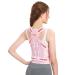 Fit Geno Back Brace Posture Corrector for Women Shoulder Straightener Adjustable Full Back Support Upper and Lower Back Pain Relief - Scoliosis Hunchback Hump Thoracic Spine Corrector Pink Large