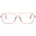 FEISEDY Retro Square Blue Light Blocking Reading Glasses - 70s Flat Aviator Style Anti-Fatigue Readers for Men & Women - Champagne B2993 - International Shipping Available - Buy Online on GoSupps.com