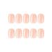 Mouyouglow Short Squoval Press-On Nails - Pink Nude Full Cover Artificial Nails with Glue | Natural Acrylic Fingernails - Buy Online on GoSupps.com