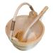6L Wooden Sauna Bucket with Sauna Ladle Set Sauna Bucket Water Bucket Sauna Spa Accessories