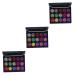 Balacoo Eyeshadow Palette 3pcs 15 Matte Eye Shadow Makeup Pearly Lustre Colors Cosmetic Combination Pallet Eye Shadow Palettes 1 count (Pack of 1) As Shownx3pcs