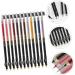 DOITOOL 12pcs Lip Liner Eyeliner Black Waterproof Eyeliner Definer Pen Matte Cosmetic Pen Cosmetics Lips 1 count (Pack of 1) Assorted Color - Buy Online on GoSupps.com