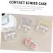 Solustre 12-Pack Contact Lens Containers & Makeup Mirror Case - Travel Size Accessories for Lenses - Buy Online on GoSupps.com