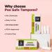 PEESAFE Organic Cotton Tampons | Super Plus | 100% Biodegradable | 16 Count for Ultimate Comfort & Safety - Buy Online on GoSupps.com