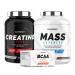Superset Nutrition | Confirmed Ground-Grip Program – Mass Advanced 2.5 kg Chocolate – Creatine Hardcore 1.5 kg Orange – Bcaa Xtreme