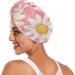 Buy Pink Daisy Hair Towel 2 Pack - Super Absorbent Quick Dry Hair Turbans for Women & Girls - Buy Online on GoSupps.com