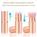 Falliny Retractable Make-Up Brush | Travel Kabuki Powder & Liquid Foundation Brush | Portable Rose Gold Brush with Cover for All Skin Types - Buy Online on GoSupps.com
