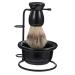Frcolor 1 set of beard set Razor brush set Razor-organizer Shaving brush-kit shaving shell holder Razor brush and bowl of shaving brushes for men soap hair removal bowl ABS 11.5x8.5cm black