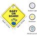WildAuto Baby on Board Sign for Car - 2pcs Yellow Kids Safety Warning with Suction Cups - Buy Online on GoSupps.com