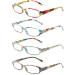 Cojwis 4 Pack Stylish Women's Reading Glasses - HD Clear Lens 3.5x Magnification Multi-Color Options - Buy Online on GoSupps.com