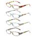 Cojwis 4 Pack Reading Classes Women Glasses Federscharnian Stylish multi -colored reader HD clear lens for women (4 color 3.00 multiplier_x) 4 Mix color 3.0 x