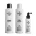 Nioxin 3-Part System | System 1 | Natural Hair with Light Thinning Hair Treatment | Scalp Therapy | Hair Thickening Treatment Trial Kit 3 Piece Set