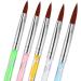 Acrylic Nail Brush Set 5 Pcs Round Sable Acrylic Design Nail Art UV Gel DIY Brush Pen Nail Art Tool Set No.4/6/8/10/12