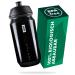 Aaron eco drinking bottle 100% biodegradable 750ml 500 ml light and leak-proof practical BPA-free water bottle for sports fitness hiking outdoor in black 500ml black