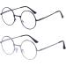 4 Pack Retro Round Reading Glasses for Men & Women - Metal Frame + Glasses Strap - 1.5 Diopters - Buy Online on GoSupps.com