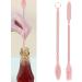 Telescopic Silicone Spatula Pink Reusable Jar Scraper Retractable Mini Makeup Spatula Spoon Set for Cosmetics - Buy Online on GoSupps.com