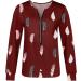 Angxiwan Women's Feather Printed Zip Up Sweatshirt - Wine, XX-Large - Buy Online on GoSupps.com