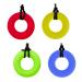 Kau-bite ring necklace donut shape soft sensory care tool for children with teeth ADHD autism biting needs oral engine silicone chewing trailer for adults and babies 4 pieces