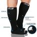 5XL Black Plus Size Compression Socks for Wide Calf Men & Women - 20-30 mmHg Breathable Knee High Support - Buy Online on GoSupps.com