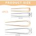 Bekecidi 4 Pieces Classic French Hair Pins Metal U Shaped Hair Pin Hair Fork Elegant Hair Clips Sticks Prong Chignon Pins for Buns Women Girls DIY Hairstyle Accessories (Gold Silver) - Buy Online on GoSupps.com