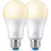 WiZ Connected Wiz Connected 2-Pack A19 Dimmable Soft White Bulbs  Compatible with Alexa  Google Assistant  And Soft White K 2 Bulbs 603647 WiZ - A19 Smart LED Soft White Bulb 2pk A19 Soft White (2700k) 2 Count (Pack of 1) - Buy Online on GoSupps.com