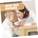 Toyvian Baby Feeder Squeeze Silicone Pacifier - 2 Pack for Baby Food & Fluids - Push-Type Design (Orange) - Ideal for Toddlers - Buy Online on GoSupps.com