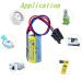 KANGLEUS 5 Pack ER17330v/3.6V PLC Battery - 1700mAh Non-Rechargeable for FANUC CNC Systems - International Shipping Available - Buy Online on GoSupps.com