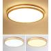 Buy Ghiycotdl 40cm Dimmable LED Ceiling Light - Modern Wood Round Lamp for Bedroom Living Room & Office - 24W 3000K-6000K - Buy Online on GoSupps.com