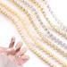 Nail Art Chains 6 Strips Gold Silver Rhinestone Pearl Metal Chains Nail Art Charms Punk Nail Decorations Nail Art Studs for Women Girls Manicure Design DIY Crafts