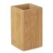 HSTHE SEA NATURE TEACH PANSE square natural design bathroom tooth cleaning cup bamboo-PU coating HBT 14 x 9.5 x 9.5 cm