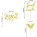 Arthsdite 24Pcs We Will Miss You Cupcake Toppers Glitter Red Love Heart Good Luck Cupcake Picks Retirement Theme Going Away Party Cake Decorations - Gold Glitter Gold Cupcake Toppers - Buy Online on GoSupps.com