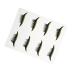 SKISUNO 4 Pairs False Eyelashes Eye Makeup Sticker Eyeliner Pencil Stickers Waterproof Eyeliner Tape Sticker 4x1.5cm As Shown