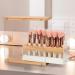 JackCubeDesign Acrylic Bamboo Brush Holder Organizer with Leather Drawer - White, 29 Holes, Beauty Cosmetic Display Stand - 8.77 x 3.34 x 8.42 inches - Buy Online on GoSupps.com