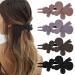 Hapdoo 4Pcs Butterfly Alligator Hair Clips  Medium French Curved Flat Duckbill for Women  No Bend Hair Pins Barrettes