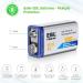 EBL 9V Rechargeable Batteries (4 Packs) 600mAh with 4 Bay 9V Lithium ion Battery Charger for 9V Li-ion Batteries - Buy Online on GoSupps.com