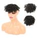 Bangs Hair Clip Synthetic Hair Bangs Afro Kinky Curly Bang For Black Woman Curly Fake Fringe Clips In Bangs Wig Hair Natural Soft Synthetic Fiber Hair accessories Fake Bangs for Women and Girls (Co