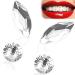 Tooth crystal tartar tooth decorations 4pcs tooth crystal ornaments teeth gemstone rhinestone decoration for DIY nail and teeth decoration