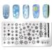 Snowflake Flowers Nail Stamping Plates Boy Girl Face Image On Stamp Templates Print Stencil Tools