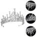 Lurrose Icicles Crown Princess Tiaras Rhinestone Crystal Bride Wedding Hair Head Band Icicle Ballerinas Nutcracker Show Jewelry Headdress Headband for Women Silver - Buy Online on GoSupps.com