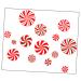 DOITOOL 1 Sheet Candy Wall Sticker Christmas Sticker Red White Peppermint Sticker Decorative Floor Sticker