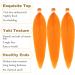 Pre-Stretched Braiding Hair - ITCH-SYNTHETIC Fiber Crochet Braids | Yaki Texture Extensions | 3 Packs Orange 66 cm - Buy Online on GoSupps.com