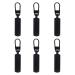 Toymis 6 pieces spare parts zip zipper universal zipper repair zipper pull removable metal zipper for jackets clothing pants jeans luggage wallet handbag (black)