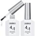 AILLSA 2PCS Gel Nail Glue for Acrylic Nails, 4 in 1 Super Strong Nail Gel Glue for False Nail Tips UV Curing Needed, 15ml High Capacity Gel Extension Brush On Nail Glue for Rhinestone Pearl Foil