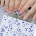 Adhesive Decals Klein Blue DIY Manicure Nail Sticker Nail Art Deco Fire Flame Abstract Face - Buy Online on GoSupps.com